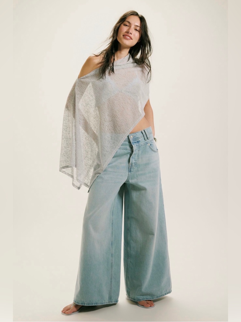 We The Free Give and Take Baggy Wide Leg Jeans in Compromise